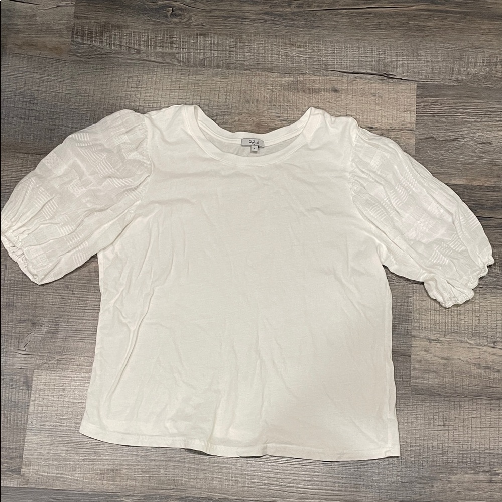 Rails large White Puff Sleeve Top